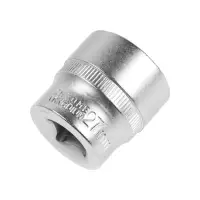 Головка торцевая шестигранная ТУНДРА, под квадрат 1/2", 27 мм, CrV