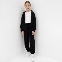 Брюки для девочки MINAKU: Casual Collection KIDS, цвет чёрный, рост 140 см