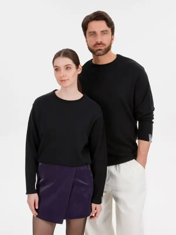 Лонгслив унисекс Siluetti Fuori, черный, размер S/M Лонгслив унисекс Siluetti Fuori, черный, размер S/M