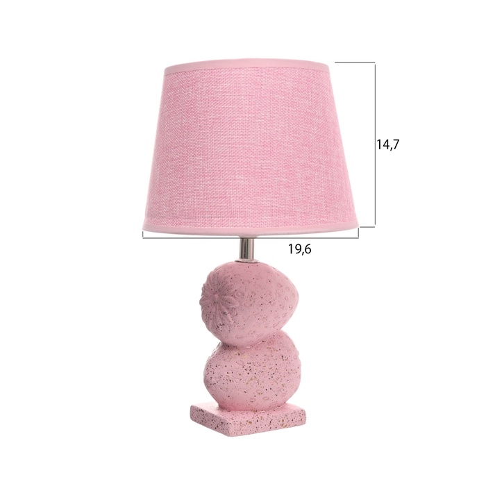 Лампа настольная Лампа настольная "Ника" 1х40Вт Е14 розовый 20х20х34см