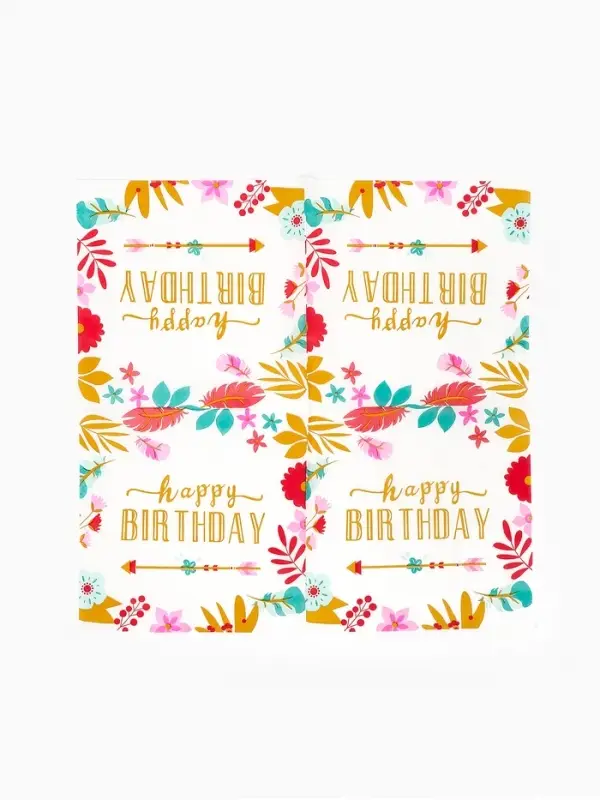 Салфетки бумажные &laquo;Happy birthday&raquo;, 33&times;33 см, 20 шт.