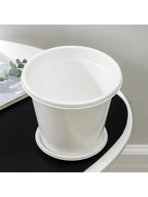 Горшок для цветов с поддоном &laquo;Альтернатива. Эконом&raquo;, 2 л, пластиковый, белый