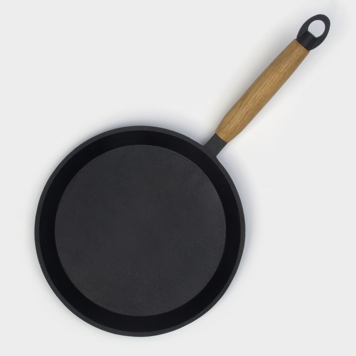 Сковорода блинная литая чугунная Magma, d=22 см, h=1.5 см, деревянная ручка, индукция Сковорода блинная литая чугунная Magma, d=22 см, h=1.5 см, деревянная ручка, индукция