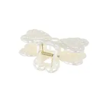 Краб для волос "Синтия" бантик, 9 см, белый
