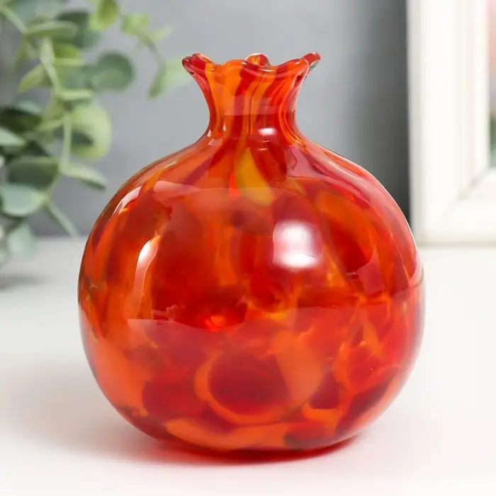 Ваза «Гранат», h=10 см, стекло, красная Ваза «Гранат», h=10 см, стекло, красная