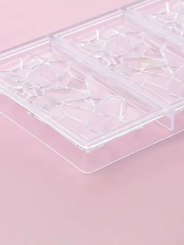 Форма для шоколада KONFINETTA &laquo;Сплит&raquo;, пластик, 27.5&times;17.5&times;2.5 см, 3 ячейки 15.3&times;7.5&times;0.8 см, прозрачная