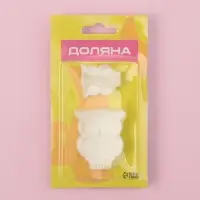 Печати для теста и мастики Доляна &laquo;Совушка&raquo;, набор 2 шт., пластик, молочные