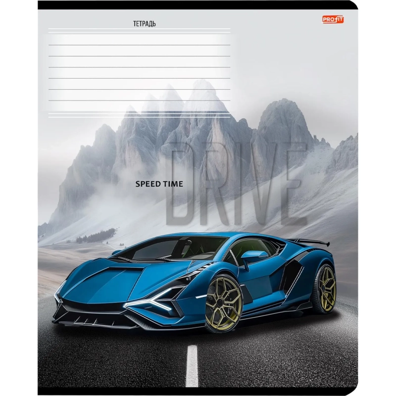 Тетрадь КЛЕТКА 12л. РАЗНЫЕ АВТОМОБИЛИ - 27 цвет. мелов.обл.ассорти 12-0915