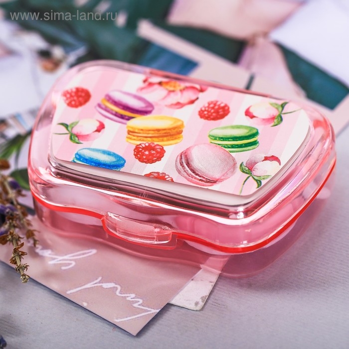 Контейнер для линз с зеркалом Контейнер для линз с зеркалом "Сладости"