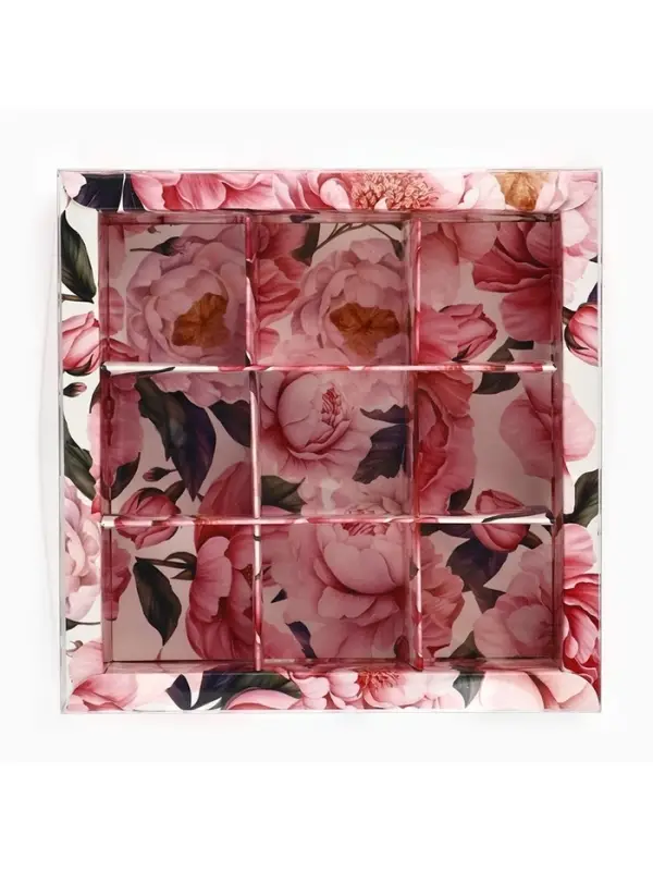 Коробка под 9 конфет с ячейками &laquo;Для самой красивой&raquo;, 14.5&times;14.5&times;3 см