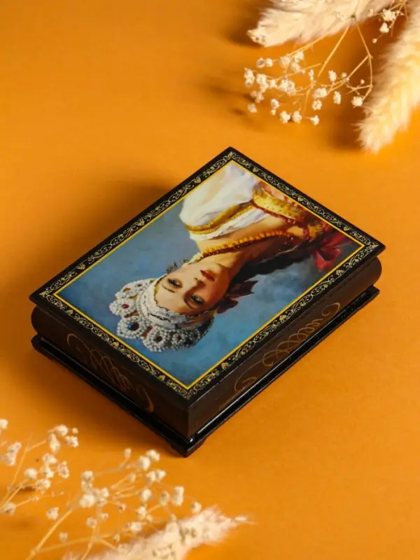 Шкатулка «Краса», 10×14 см, лаковая миниатюра