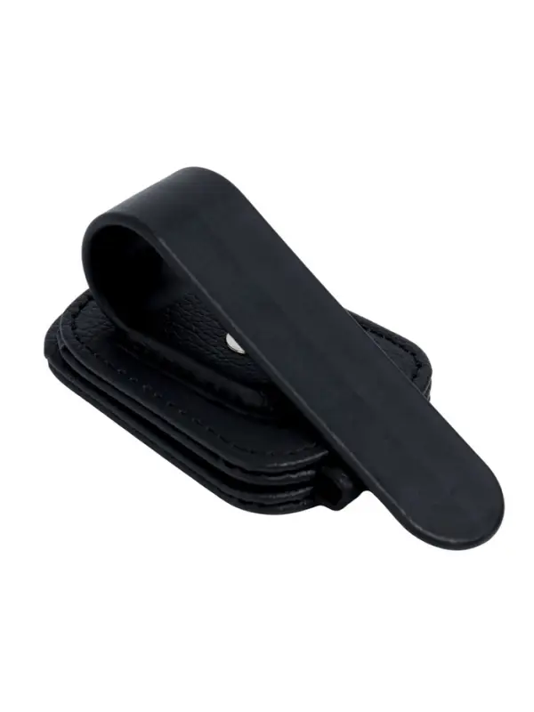 Держатель для очков автомобильный, кожаный, черный Держатель для очков автомобильный, кожаный, черный