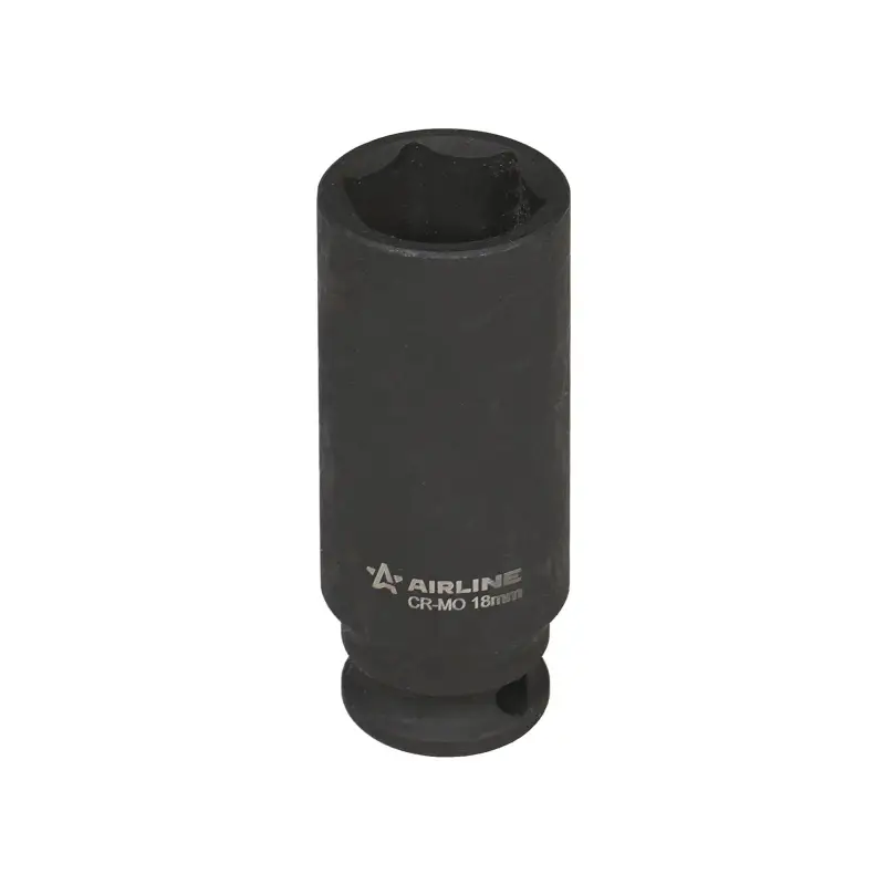 Головка ударная торцевая 3/8"DR шестигранная глубокая 18мм, L=65мм