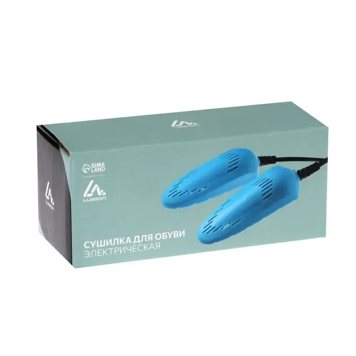 Сушилка для обуви Luazon LSO-08, 11 см, детская, 12 Вт, с индикатором, синяя