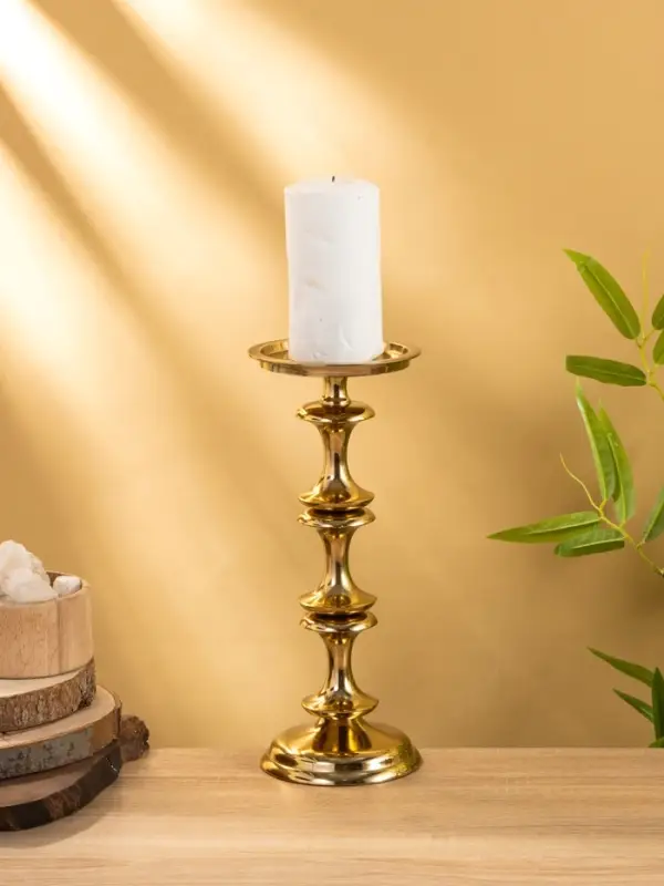 Подсвечник "Эйфория" алюминий 12х12х31,5 см