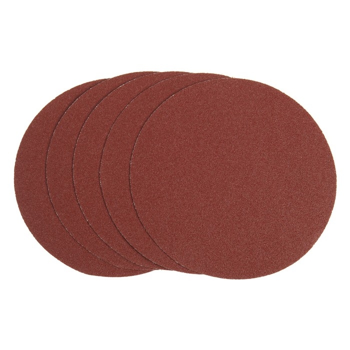 Круг абразивный шлифовальный под  Круг абразивный шлифовальный под "липучку" ТУНДРА, 180 мм, Р80, 5 шт.