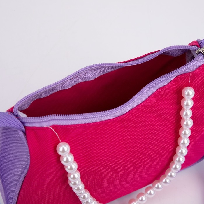 Сумка детская, текстильная, цвет сиренево-розовый 4 см х 17 см х 13 см