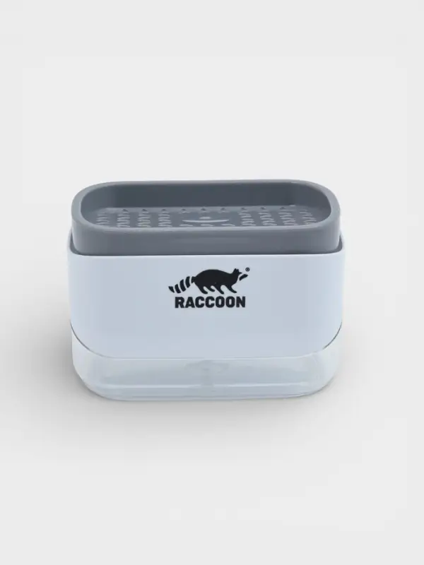 Дозатор для моющего средства с подставкой для губки Raccoon, губка в комплекте