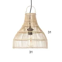 Светильник потолочный из ротанга «Сатрия», 1×120 Вт, Е27, 30×30×30 см
