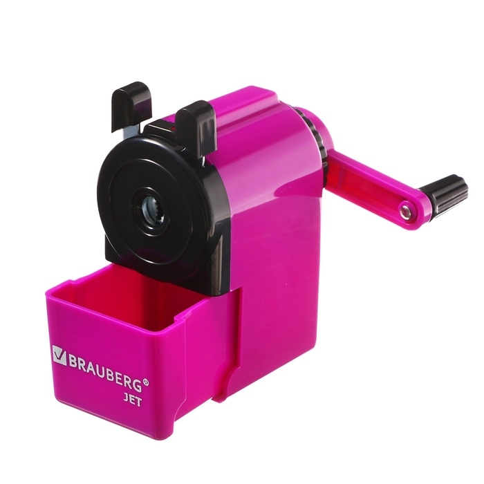 Точилка механическая BRAUBERG JET, металлический механизм, фиолетовая Точилка механическая BRAUBERG JET, металлический механизм, фиолетовая