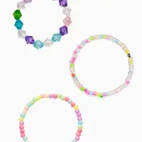 Браслет детский «Выбражулька», 3 шт. набор, бусины граненые, цветной Браслет детский «Выбражулька», 3 шт. набор, бусины граненые, цветной