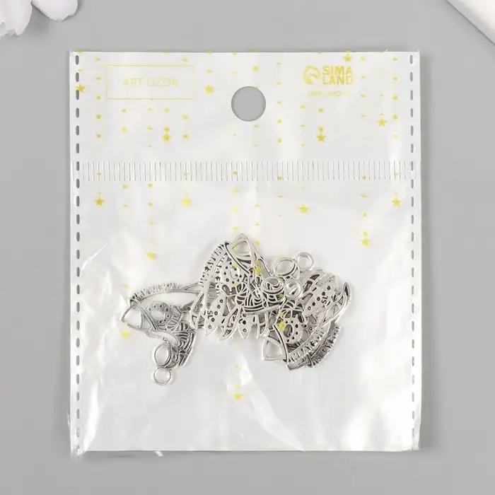 Металлический элемент, декоративная подвеска «Арт Узор. Космонавт на ракете: Поехали!», 2.3×2.5 см