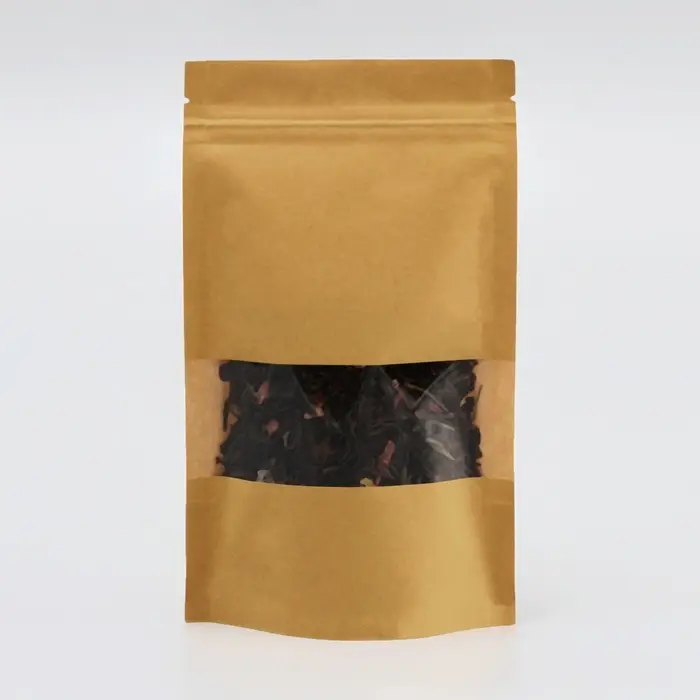 Пакет Zip - lock Крафт с прямоугольным окном 12&times;20 см