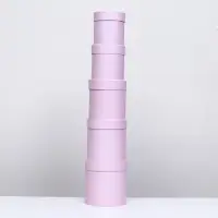 Набор круглых подарочных коробок 5 в 1 &laquo;Пыльная роза&raquo;, 20&times;20 - 15&times;15