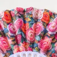 Веер складной &laquo;Россыпь роз&raquo;, 22.5 см