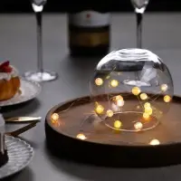 Гирлянда &laquo;Нить&raquo; 2 м роса с насадками &laquo;Шарики&raquo;, IP20, нить серебристая, 20 LED 4.6 В, батарейки AG13&times;3 (в комплекте), 3 режима, свечение тёплое белое
