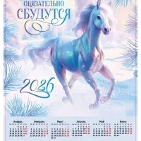 Календарь 2026 «Желания сбудутся», А2