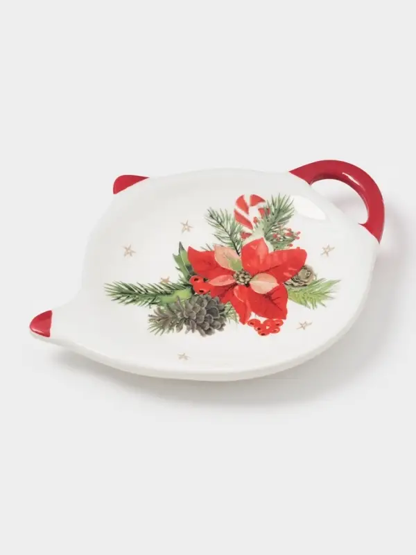 Подставка под чайный пакетик Доляна «Новогоднее настроение», 12×9.4×1.7 см, доломит, белая Подставка под чайный пакетик Доляна «Новогоднее настроение», 12×9.4×1.7 см, доломит, белая