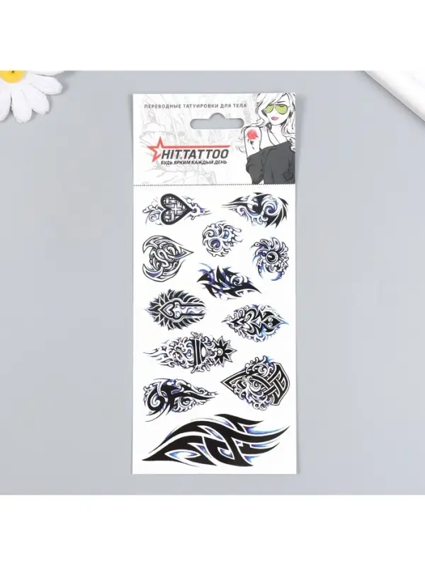 Переводные тату на тело «Набор трайбл», 9×16 см