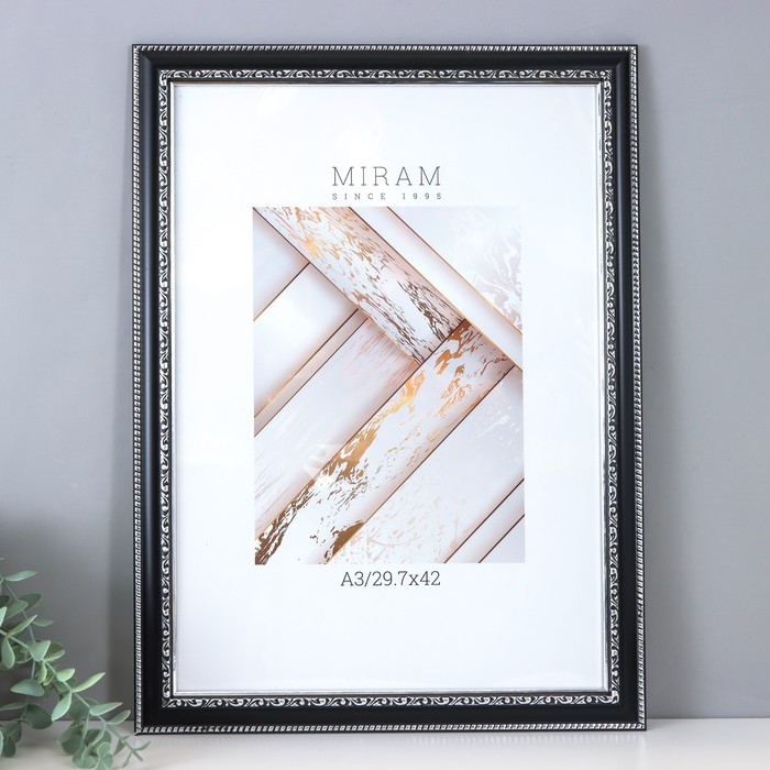 Фоторамка пластик МИРАМ 29,7х42 см, (А3) 641861 чёрный (пластиковый экран) Фоторамка пластик МИРАМ 29,7х42 см, (А3) 641861 чёрный (пластиковый экран)