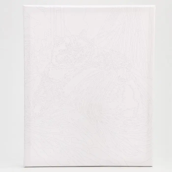 Картина по номерам на холсте с подрамником «Уставший кот» 40×50 см Картина по номерам на холсте с подрамником «Уставший кот» 40×50 см