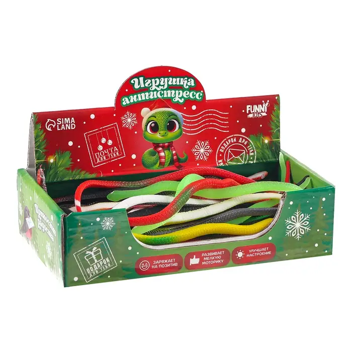 Игрушка-антистресс «Змейки», цвет МИКС в шоубоксе Игрушка-антистресс «Змейки», цвет МИКС в шоубоксе
