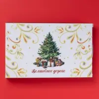 Тарелка керамическая Доляна «Волшебное дерево», керамика, 23,5×14×2,2 см, цвет белый