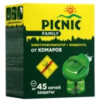 Комплект фумигатор+жидкость от комаров Picnic Family, 30 мл, 45 ночей