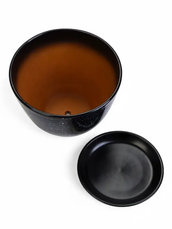 Горшок цветочный поддоном  8 л,  керамика, Гранит (М) Горшок цветочный поддоном  8 л,  керамика, Гранит (М)