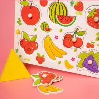 Рамка - вкладыш Лесная мастерская &laquo;Подбери картинку. Ягоды - фрукты&raquo;, 7 деталей