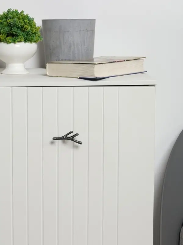 Ручка-кнопка CAPPIO &laquo;Ветка&raquo;, цвет старинное серебро