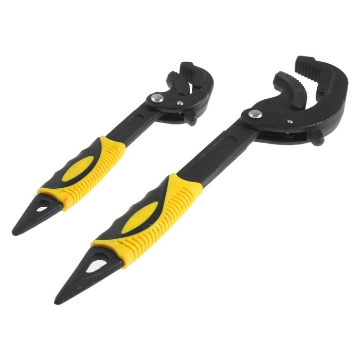 Ключи самозажимные ТУНДРА, 45 сталь, раскрытие 14 - 27 мм, 30 - 63 мм, 265 и 380 мм, 2 шт. Ключи самозажимные ТУНДРА, 45 сталь, раскрытие 14 - 27 мм, 30 - 63 мм, 265 и 380 мм, 2 шт.