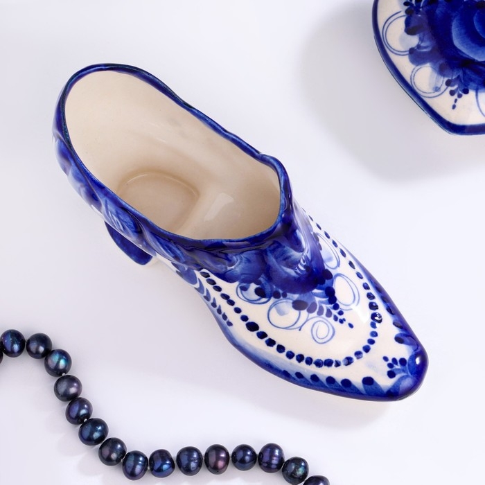 Сувенир  Сувенир "Туфелька",16 х 6см, гжель, фарфор