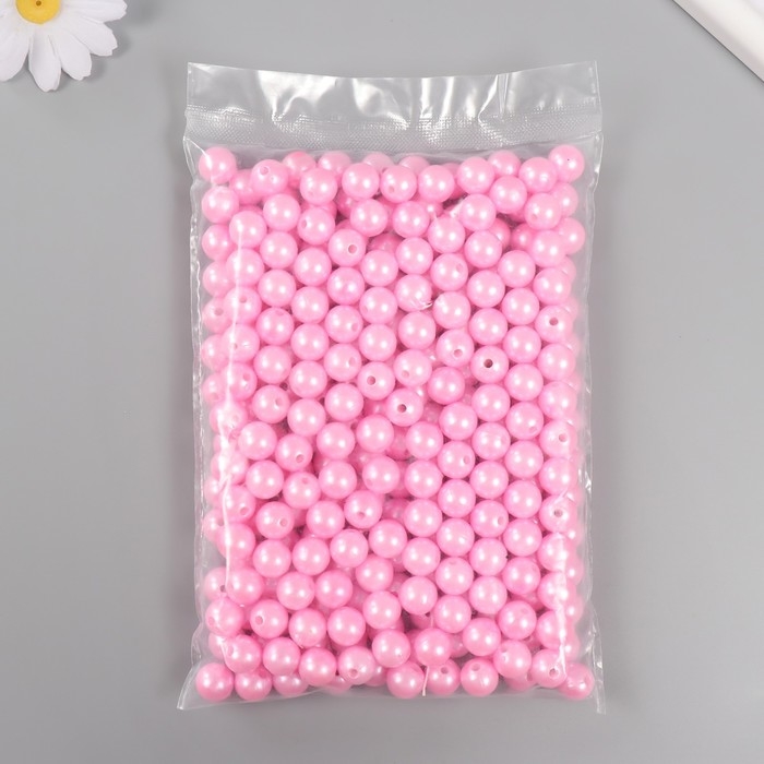 Набор бусин Набор бусин "Жемчуг" d 12 мм, 250 гр, нежно-розовый