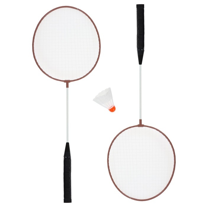 Набор для бадминтона ONLYTOP: 2 ракетки, волан, в сетке, цвета МИКС Набор для бадминтона ONLYTOP: 2 ракетки, волан, в сетке, цвета МИКС