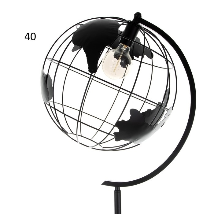 Торшер "Планета" E27 40Вт черный 48х30х165 см