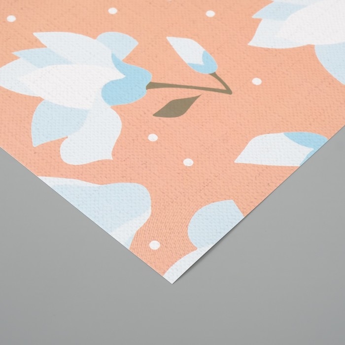 Бумага для скрапбукинга Бумага для скрапбукинга "Нежно-голубые цветы" плотность 180 гр набор 5 шт 30,5х32 см