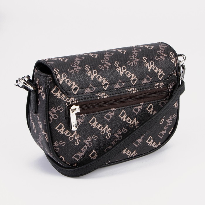 Сумка-мессенджер на клапане David Jones, регулируемый ремень, цвет коричневый