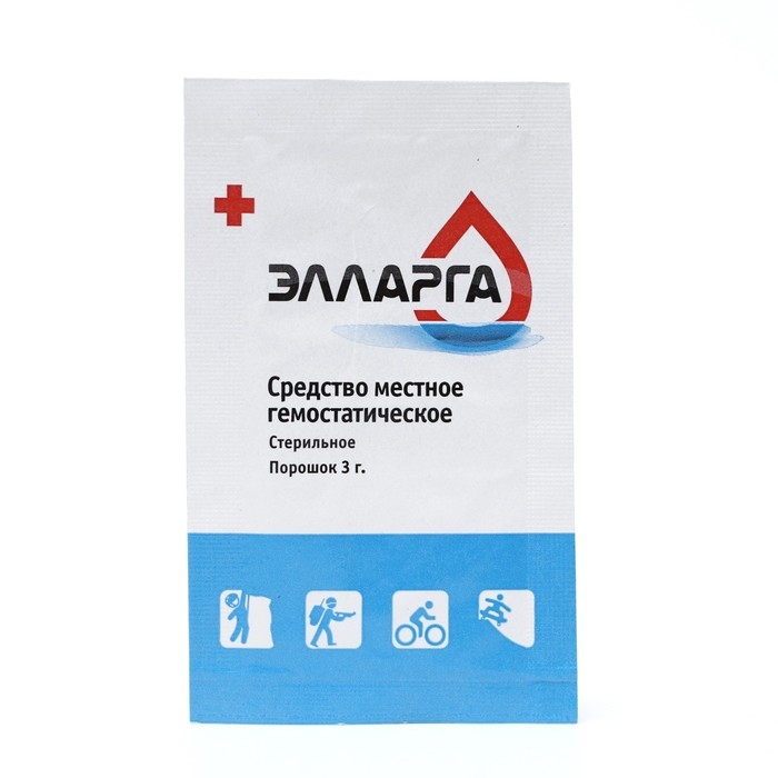 Средство местное гемостатическое «ЭЛЛАРГА», порошок, стерильное, 3 г. Средство местное гемостатическое «ЭЛЛАРГА», порошок, стерильное, 3 г.