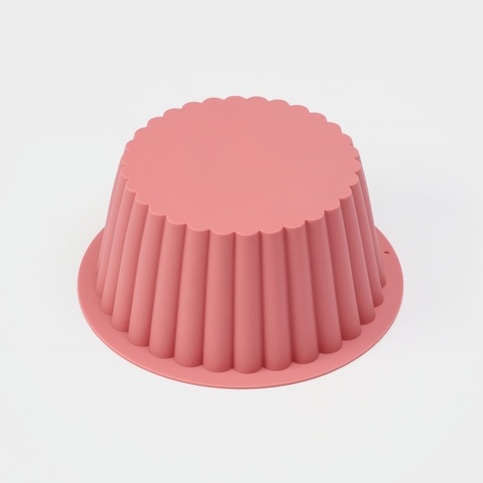 Форма для выпечки Доляна &laquo;Рифлёный круг&raquo;, силикон, d=18,5 cм, цвет МИКС